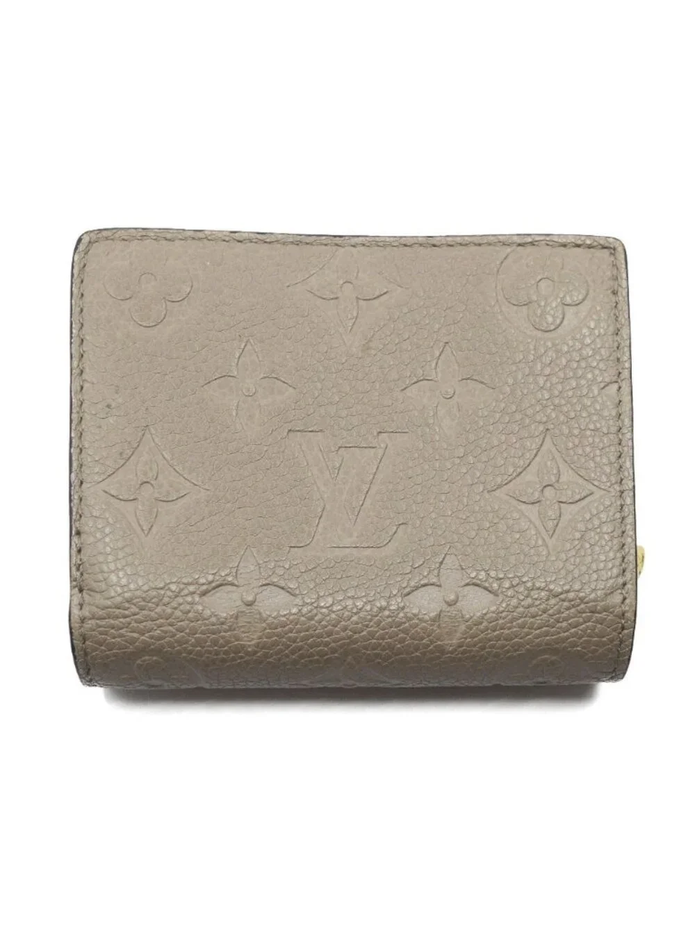 Louis Vuitton Portefeuille Clair Monogram Coin Purse Beige Gold Bifold Wallet